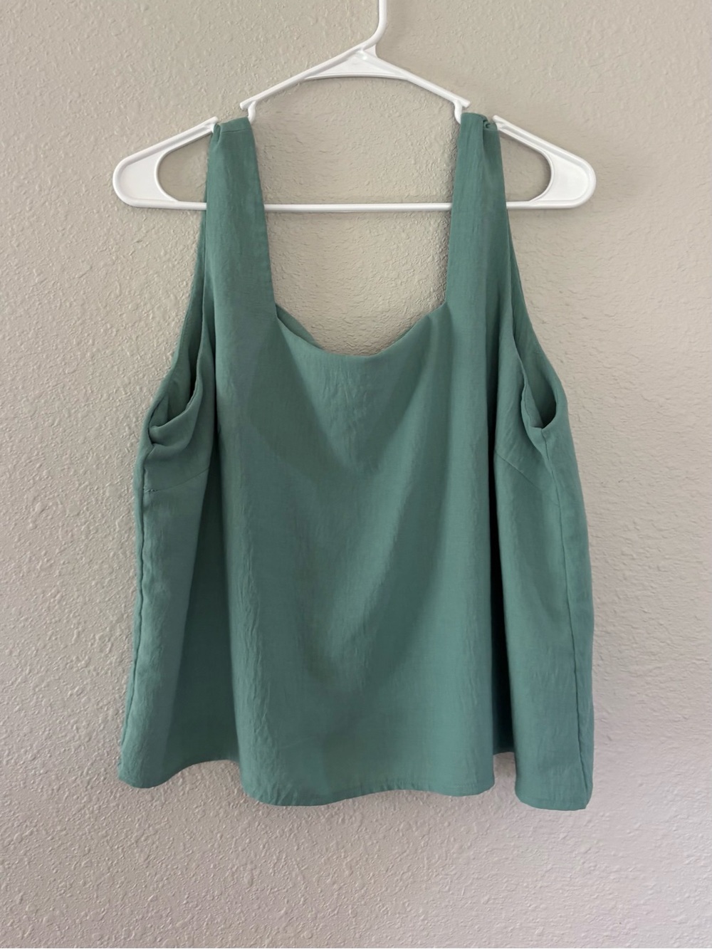 Relaxed Sage Green Cropped Tank Top